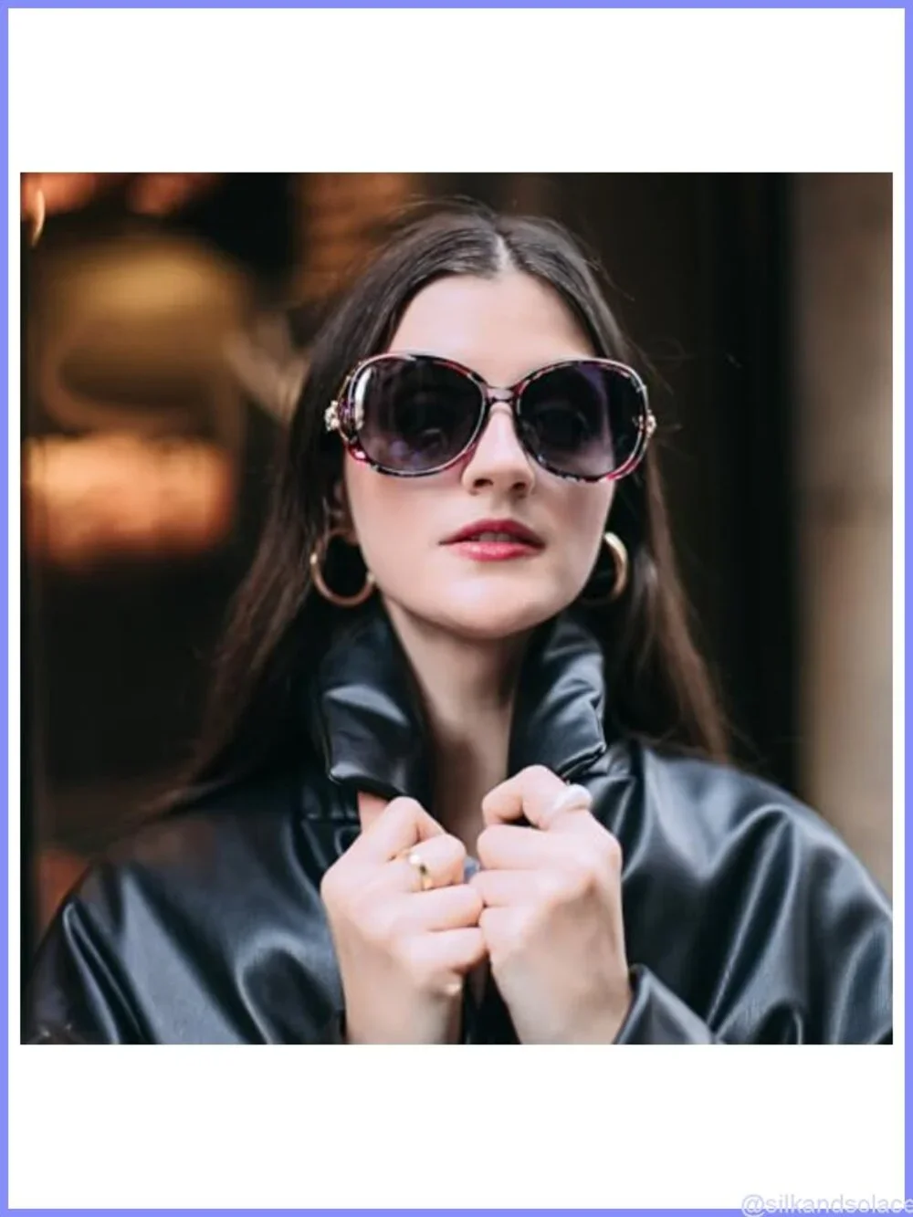 Oversized Polarized Sunglasses Retro Wrap Around UV400 Full